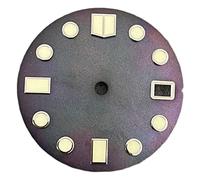 FNFTOEZGY Pearl Black Shell Watch Dial Japan C3 Green Luminous Watch Faces Men's Watch Replacement Accessory for NH35/4R/7S Movement Watch dial/294
