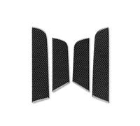 FNGMHF 4pcs Carbon Fiber Compatible With 2011-2023 Accessories Interior Trim Car Side Door Panel Cover Sticker Styling(Black Carbon)