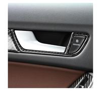 FNGMHF 4X Carbon Fiber Interior Door Handle Panel Cover Inner Frame Trim Decal Sticker Compatible with Audi A4 B8 2010 2011 2012-2016