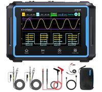 FNIRSI 2C53P Handheld Tablet Oscilloscope Multimeter DDS Signal Generator 3 in 1, 2CH Automotive Oscilloscope Multimeters with 50Mhz Bandwidth, 19999 Counts, 250MS/s Sampling, 4.3 inch Touch Screen