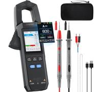 FNIRSI DMC-100 Digital Clamp Meter Multimeter, 9999 Counts TRMS, 600A Rechargeable Amp Meter with Curve Recording, Measure NCV, AC/DC Voltage&Current, Continuity Capacitance, Diode Resistance, Temp