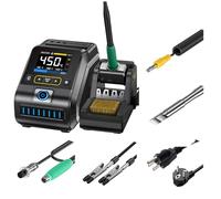 FNIRSI DWS-200 200W Power Repaid Heating Soldering Iron Staion C210 C245 Solder Iron Handle Electronic Welding Rework Station(DWS-200 F210-K Tip)
