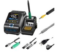 FNIRSI DWS-200 200W Power Repaid Heating Soldering Iron Staion C210 C245 Solder Iron Handle Electronic Welding Rework Station(DWS-200 F245-B Tip)