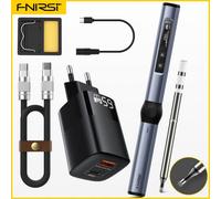 Fnirsi Hs-01 Smart Electric Soldering Iron Base Set+Power Supply+C2C Cable Blue