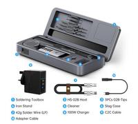 Fnirsi Hs-02B Smart Soldering Station With 3 B-Type Tips + Fast Charger 100W