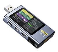 FNIRSI USB Tester 4-28V 7A LCD USB A&C Voltage Current Tester Multimeter with Bluetooth, Fast Charge Detection Trigger Capacity Ripple Measurement, PD2.0/PD3.0,QC2.0/QC3.0
