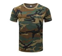 FNKDOR Men's Breathable Shirts Short Sleeved T Shirt Outdoor Exercise Fitness Quick Drying Sweat Physical Training Wear Mens Shirt Cotton Camouflage Gym Tops Athletic for Men(D,XXL)
