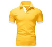 FNKDOR Mens Poloshirt Short Sleeve T-Shirts for Men Cotton Polo Shirts for Men UK Plus Size Polo Shirts Golf Polo Muscle Top White Polo Shirt Mens Rugby Shirt Slim Fit T Shirt