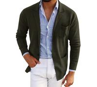 FNKDOR Mens Slim Fit Corduroy Black Blazer Suit Jacket - Smart Casual 2 Button Lightweight Coat With Pockets S-3XL