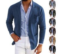 FNKDOR Mens Slim Fit Corduroy Blazer - Smart Casual 2 Button Suit Jacket with Pockets, Lightweight Black Coat S-3XL