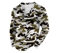 FNKDOR Men's T-Shirt Printed Camouflage Plus Size S-6XL Long Sleeve Oversized T Shirt Men Classic Tshirt Tie Dye T Shirt Men Button Down Pullover Tactical Shirt(A1 Camouflage,6XL)