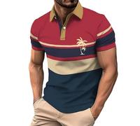 FNKDOR Men's T-Shirts Summer Casual Short Sleeve Button Down Lapel Graphic Color Ptint Tunic Tops Quick Dry Lightweight Plus Size Tee Polo Breathable Moisture Wicking Work Shirts(A2-Sky Blue,5XL)