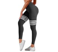 FNKDOR Seamless Butt Lifting Leggings for Women UK High Waisted Ruched Scrunch Bums Activewear Leggings Compression Gym Yoga Running Tummy Control Workout Pants (A6-Dark Gray, M)