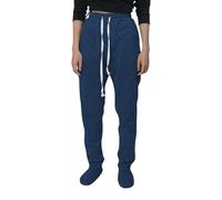FNKDOR Women's Adult Footed Pajamas Sweatpants Feet Cozy and Soft Adult with Sherpa Fleece Lined Feet Ladies Extremely Soft and Warm Footing Cosplay Pyjamas Homewear Drawstring Sleepwear(A2-Blue,XXL)