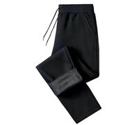 FNKDOR Women's Fleece Lined Joggers Womens Tracksuit Bottoms Women Straight Leg Joggers Ladies Fluffy Sherpa Trousers Warm Thermal Baggy Sweatpants Thick Running Fitness Pants Pockets(A5-Black,3XL)