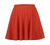 FNKDOR Women's Half Bodies Skirt Solid Color Casual Skirt Summer Beach Casual Skirt Slim Short Mini Skirt Pleated A-Line Swing Skirt Elastic Waist Stretchy Extender Tunic Skirt(A Red,M)