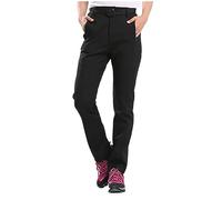 FNKDOR Women's Waterproof Softshell Trouser Winter Warm Womens Salopettes Ladies Women's Walking Trousers Fleece Lined Hiking Trousers Ski Pants Womens Outdoor Windproof Snow Pants(Black,5XL)