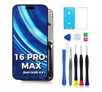 FNKJYND LCD for iPhone 16 Pro Max Screen Replacement Soft OLED for iPhone 16 promax LCD Display Screen Digitizer 6.9 inch 3D Touch Assembly Repair Part (for A3084，A3295，A3296，A3297)