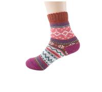 FnnEmg Woolen Socks Women Classical Women's Socks Ethnic Thick Winter Warm Socks Checked Striped Geometric Sock for Women Fashion Woolen Casual Socks Woolen Socks for Men (Color : A, Size : 36-39)