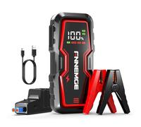 FNNEMGE Car Jump Starter, 6000A Peak 12V Jump Starter Battery Pack(Up to All Gas, 8.0L Diesel Engine),with USB Charge Output Port,LED Light,HD Large Screen