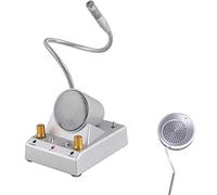 fnotlfue Window Speaker Intercom System, Dual-Way Talk Through Glass Intercom with Clear Sound & Noise Reduction, Two-Way Communication for Bank, Office, Hospital, Counter