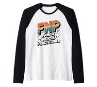 FNP Family Nurse Practitioner Pride Raglan Baseball Tee