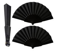 FNSIGHD 2 Pcs White Hand Fan Folding, Chinese Bamboo Folding Fan, Sturdy and Durable Paper Fans Handheld, for Dancing, Party, Wedding Gifts, DIY Decoration, Home Decorations, Birthday Gifts