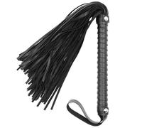 FNSIGHD Black Whip Props,Horse Whip Crop with Faux Leather,Durable Equestrian Flogger Tassel with Anti-Slip Grip,Tassel Dressage Whips,for Horse Riding Equestrian Training Stage Acts Cosplay(Black)