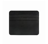 FNSIGHD Card Holder,Ultra Slim Portable Leather Credit Card Wallet,Mini Stylish Solid Color Minimalist Leather Slim Card Holder,Unisex Credit Debit Case Thin Wallet,for Men and Women Gifts (Black)