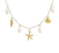 FNSIGHD Delicate Stainless Steel Starfish Necklace,Gold Seashell Necklaces,Cute Starfish Necklace,Beach Hexagram Star Pendant Necklaces,Summer Jewellery for Women Summer Beach Vacation Travel