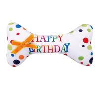 FNSIGHD Dog Birthday Cake Toy,Soft & Durable Dog Birthday Bone Toys,Dogs Birthday Toy Gifts,Puppy Birth Bone Soft Plush,for Medium & Large Dogs Celebration Gift & Special Occasions