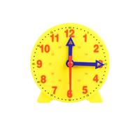FNSIGHD Yellow Learning Clock,Tell The Time Clock for Kids,Learn to Tell Thetimeclock Model,Early Education Teaching & Demonstrationclocks for Children,4 Inch 12/24 Hour for ages 4+ Learningclock