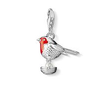 FNSK 925 Sterling Silver Charm Pendant, Red Robin Bird Dangle Charm Pendant Handmade Jewelry For Women Men (Color : Lobster Clasp)