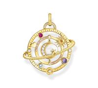 FNSK Cosmic Planetary Pendant, 925 Sterling Silver Pendant Bohemia Amulet Jewelry Necklaces Accessories Gift For Woman Men Girls