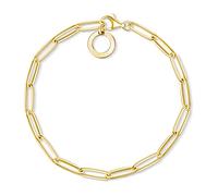 FNSK Golden Link Chain Charm Bracelets, 925 Sterling Silver Charm Bracelets Ethnic Jewelry Gift For Women Men Girls (Size : 20cm)