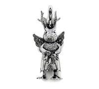 FNSK Strange Rabbit Pendant, Jewelry Europe Bijoux Punk Solid 925 Sterling Silver Pendant Rebel Gift For Woman & Men