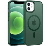 FNTCASE for iPhone 12 Phone Case: for iPhone 12 Pro Magnetic Matte Textured Military Grade Drop Protection Translucent Cell Cover - Slim Durable Shockproof Protective Bumper