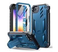 FNTCASE for iPhone SE 3rd/2nd Generation Case: for iPhone SE 2022/2020/8/7/6S/6 Phone Case Drop Protection Rugged Kickstand Military Grade Textured Shockproof Durable Cover