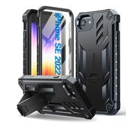 FNTCASE for iPhone SE 3rd/2nd Generation Case: for iPhone SE 2022/2020/8/7/6S/6 Phone Case Drop Protection Rugged Kickstand Military Grade Textured Shockproof Durable Cover