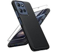 FNTCASE for Motorola Moto G-5G-2025 Case: Dual Layer Protective Heavy Duty Cell Phone Cover Shockproof Rugged with Non Slip Textured Back - Military Protection Bumper Tough 6.6 Inch (Black)