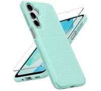FNTCASE for Samsung A18/A17/A16 Phone Case: Dual Layer, Non Slip Textured | Screen Protector, Shockproof Protective Galaxy 4G/5G Cell Mobile Cover, Drop Protection, Rugged Back, Heavy Duty, Mint Green