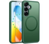 FNTCASE for Samsung Galaxy S25-Plus Case: Magnetic Translucent Matte Shockproof Slim Cell Phone Cover - Military Grade Drop Proof Hard Back Anti-Fingerprint Galaxy S24-Plus Protective Case - Green