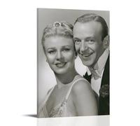 FNWNJNG Fred Astaire & Ginger Rogers Poster Decorative Painting Canvas Wall Art Living Room Poster Bedroom Painting, Wall Art Picture Print Modern Family Room Decor 12 x 18 Inches (30 x 45 cm)