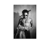 FNWNJNG Lenny Kravitz Black and White Poster Decorative Painting Canvas Wall Art Living Room Poster Bedroom Painting Wall Art Picture Print Modern Family Room Decor 12 x 18 Inches (30 x 45 cm)