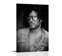 FNWNJNG Lenny Kravitz Black White Poster Decorative Painting Canvas Wall Art Living Room Poster Bedroom Painting Wall Art Picture Print Modern Family Room Decor 20 x 30 Inches (50 x 75 cm)