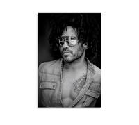 FNWNJNG Lenny Kravitz Black White Poster Decorative Painting Canvas Wall Art Living Room Poster Bedroom Painting Wall Art Picture Print Modern Family Room Decor 24 x 36 Inches (60 x 90 cm)