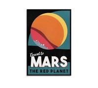 FNWNJNG Mars The Red Planet Vintage Poster Decorative Painting Canvas Wall Art Living Room Poster Bedroom Painting Wall Art Picture Print Modern Family Room Decor 20 x 30 Inches (50 x 75 cm)