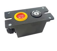 FNWXGMFZ 2pcs 105 Plastic Black Escalator Lock Box Escalator Key Box Lock Switch Emergency Stop Button Escalator Spare Parts