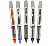 FNX 5 x Uni-Ball Rollerball Pen Set | 4 x 0.3mm Fine Point Nib & 1 x 1.0mm Broad Nib - Liquid Ink | For Writing, Sketching, Drawing, Scrapbooking for Home, School & Office | Black, Blue & Red Colours