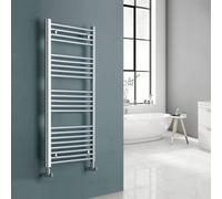 Fnx Bathrooms 600X800mm Straight Chrome Heated Towel Rail Radiator - Modern Ladder Design For Uk Central Heating